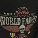 Hard Rock Cafe Vintage  World famous Vienna Anti-established embroidered Zip hoodie jacket  Size X- Photo 1