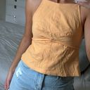 Free People Orange Open Back Top Photo 1