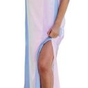 Adrienne  Womens Pastel Striped Sleeveless Vacation Maxi Dress Size S Photo 0