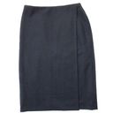 MM.LaFleur NWT  Logan in Ink Blue Sharkskin Wool Blend Faux Wrap Pencil Skirt 6 Photo 0