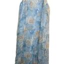 EXPRESS Vintage  Tricot Maxi Dress Light Blue Floral Photo 0