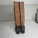 FREEBIRD by Steven  Berlin Knee High Suede Riding Boots Brown Distressed Size 6 Photo 7