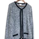 Studio Works  Boucle Coatigan Open Cardigan Marl Contrast Work Office Neutral L Photo 2