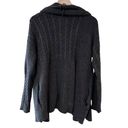 Joie Women’s  dark gray mixed knit open cardigan sweater Photo 4