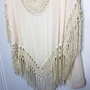 Everleigh NWT Macrame Boho Vest Ivory Sz Small Fringe Hippie Festival Photo 9