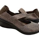 Baretraps  Kassie Mary Jane Woven Stretch Wedges Metallic Brown Bronze Size 9 Photo 0