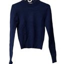 ZARA  Sweater Womens Medium Pullover Crew Neck Blue Long Sleeve Sweater Comfy Photo 0