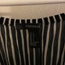 Forever 21 Black and White Striped off the Shoulder Romper Photo 3