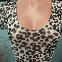 One Piece Leopard print  bodysuit transparent Lingerie NWT size Medium Photo 2