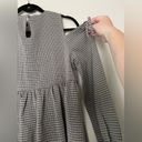 Daisy Street ASOS  Tie Sleeve Mini Smock Dress in Micro Check SZ Med Streetwear Photo 4