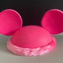 Disney Mouse Park Hat w/ Ears Fur Pink Vintage ana Disneyland Disneyworld Photo 0