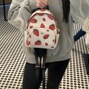 Coach Mini Court Backpack With Wild Strawberry Print CH328 Photo 2