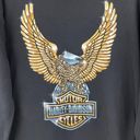 Harley Davidson Vintage 2003 Black Golden Eagle Graphic Crewneck Long Sleeve Top Photo 3