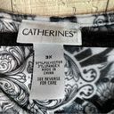 Catherine’s Size: 3X Gray/Black Velour Top w/3/4 Sleeves Super Photo 6