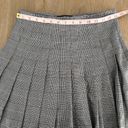 Brandy Melville Schoolgirl Grey Plaid Pleated Mini Skirt Photo 2