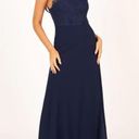 Petal and Pup  Diana Navy Blue Lace One Shoulder Maxi Dress S Photo 5