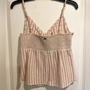 O'Neill Pink and white stripped tank top with bow detail size medium O’Niell Photo 1