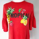 Mango Red Casual Tropical Dress Photo 3