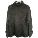 Vince  Mirrored Cable Turtleneck Sweater in Pine Photo 1