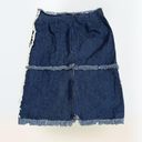 Vintage Blue  Earth Denim Cross Stitch Skirt Midi Skirt size S Photo 1