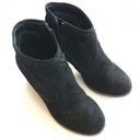 DV Dolce Vita Ankle Boots Black Suede Cowboy Side Zip Womens Size 7M Heeled Shoe Photo 2