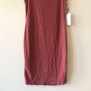 Iris Dusty Red Ribbed Knit Tank Bodycon Dress Photo 4