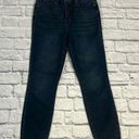 Good American  good waist crop raw hem dark wash jean Photo 0