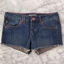 Volcom  Blue Dark Wash Custom Cutoff Denim Jean Shorts 7 Photo 5