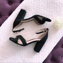 Unisa  Sandals Rexxa Black Suede Ankle Strap Block Heel Size 8.5M Photo 4