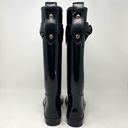 Coach  Talia Rain Boots Riding Tall Black Glossy Rubber Mid Calf Women’s Size 6 Photo 9