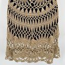 PilyQ  Crochet Cover Up Dress Brown Cold Shoulder Cover-Up Women's Size XS/S Photo 6