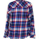 KAVU  Shirt Women's Sz S Plaid Button Down Georgia Flannel Long Sleeve Multicolor Photo 1