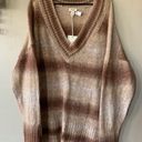 a.n.a NWT  Brown Striped V-neck Sweater Size 2X Photo 0