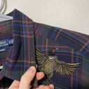 Polo  Ralph Lauren Embroidered Peacock Plaid Relaxed Fit Button Down Blouse XL Photo 2