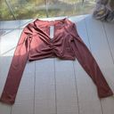 Timing  Marsala Long Sleeve Cropped Shirt Size Large Photo 9