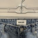 Rolla's  Miller Skinny Mid Rise Light Wash Ripped Knee Distressed Fitted Jeans Photo 2