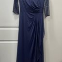 Alex Evenings FLAWED  Embellished Wedgewood Long A-Line Sweetheart Neck Dress Photo 0