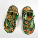 Farm Rio  Sandals Women's Size 11 Green Toucans Flatform Raffia Green Multicolor Photo 4