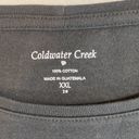 Coldwater Creek Black Short Sleeve Interlock Tee Size XXL Photo 3