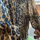 Women’s Y2K animal print sheer top Brown Photo 10