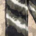 Hudson Jeans Black and White Army Green Tie-Dye High-Rise Straight Leg Photo 5