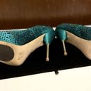 ALDO  Teal Crystal Evening Pumps Photo 3