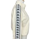 Kappa  Cream Cropped Quarter Zip Logo Tape Pullover S Photo 1