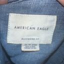 American Eagle  distressed denim button down XS boyfriend shirt Photo 2