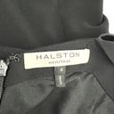 Halston Heritage  Cold Shoulder Fitted Crepe Side Slit Gown Black Size 4 Photo 8