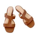 J.Crew  Leather Hazel Cutout Flat Sandals Rich Oak Size 8 Photo 4