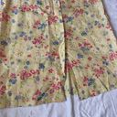 Vintage Yellow Floral Maxi Linen Skirt Size 6 Photo 3