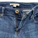 CAbi  SZ 2 Straight Jeans Stretch 5-Pocket Low-Rise Zip-Fly Whiskered Blue Photo 2