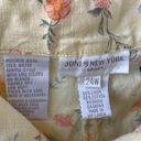 Jones New York Vintage 90s  Linen Blend Yellow Floral Front Pleat Shorts 24W Photo 4