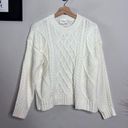 Tuckernuck  Hyacinth House Sweater Cable Knit Ivory Crewneck Sweater Size XS Photo 1